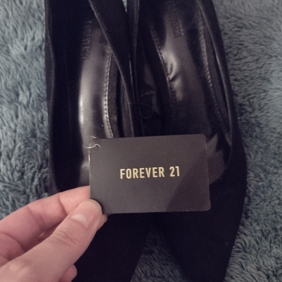 NEW Forever 21 Black Heels Size 6.5 - Picture 5 of 5